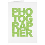 Photographer - Green Text Cards