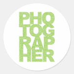 Photographer - Green Text Sticker