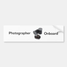 Photographer Onboard Bumper Stickers