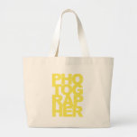 Photographer - Yellow Text Tote Bags