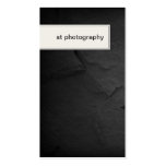 Photography Business Card Black Rock Texture