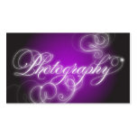 Photography Business Card Elegant Flourish Glow