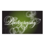 Photography Business Card Elegant Flourish Glow