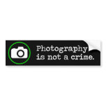 Photography is not a crime bumper stickers