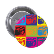 Photography Pop Art Pinback Button