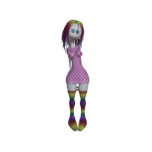 PHOTOSCULPTURE- Rainbow Hair 3D Bonga Doll Photo Cut Out