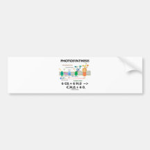 Photosynthesis (Carbon Dioxide + Water) Bumper Stickers