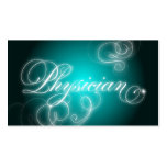 Physician Business Card Elegant Flourish Glow