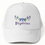 Physician Cross Stitch Print Trucker Hats