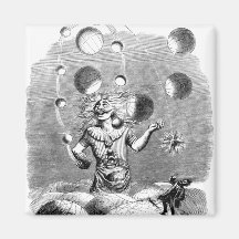 Physicist Juggling with the Planets Refrigerator Magnet