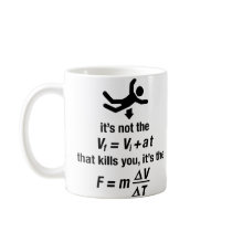 physics - it's the sudden deceleration that kills mug