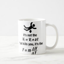 physics - it's the sudden deceleration that kills mug