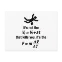 physics - it's the sudden deceleration that kills  postcards