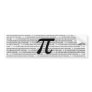 Pi 3.14 Math Geek Bumper Sticker