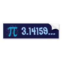 Pi Circles Bumper Sticker