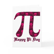 PI Day Girly Grunge Fuscia Skulls and Hearts