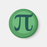 Pi Day Green Refrigerator Magnets