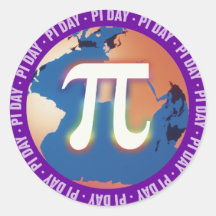 Pi Day on Earth - math sticker