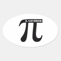 Pi Day SALE ~ March 14th Madness Oval Stickers