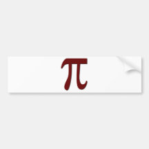 Pi - Funny Math Gear Bumper Stickers