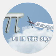 PI IN THE SKY! ROUND STICKERS