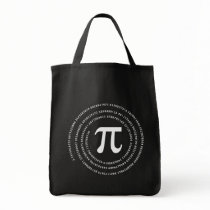 Pi Number Design Canvas Bags