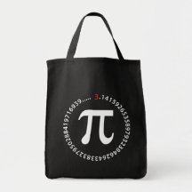 Pi Number Design Canvas Bag