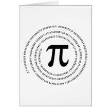 Pi Number Design Greeting Card