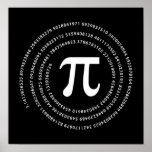 Pi Number Design posters