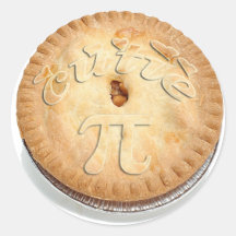 PI PIE CRUST -Cutie Pie - Celebrate Pi Day! π Round Sticker