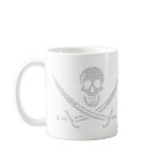pi-rate (pirate symbol made of digits of pi) mug