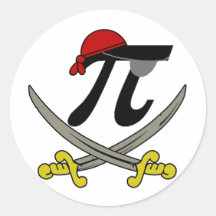 Pi - Rate Round Stickers