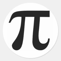 Pi Round Stickers