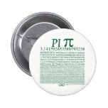 Pi Square Green Pin