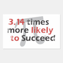 Pi Success Rectangular Stickers