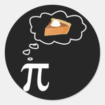 Pi Thinking of Pie Sticker