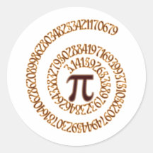 Pi to the Hundredth Decimal Place Stickers