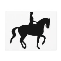 Piaffe Dressage Horse and Rider (black)