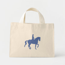 Piaffe Dressage Horse and Rider (blue) Tote Bag