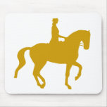 Piaffe Dressage Horse and Rider (gold) Mousemat