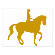 Piaffe Dressage Horse and Rider (gold) Post Cards
