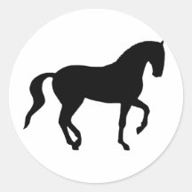 Piaffe Horse (black) Stickers