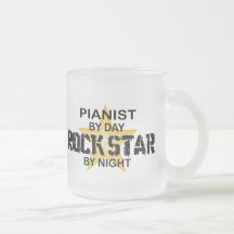 Pianist Rock Star by Night Mugs