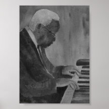 Pianista Jazz Original Charcoi Artwork Impresiones