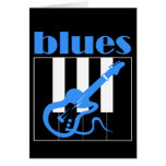Piano and guitar blues greeting card