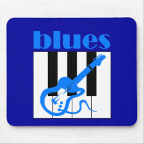 Piano and guitar blues mousepads