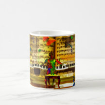 Piano art coffee mug