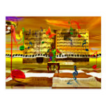 Piano art post card