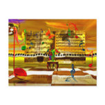 Piano art postcards