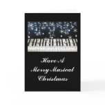 Piano Christmas Snowflake Keyboard Card